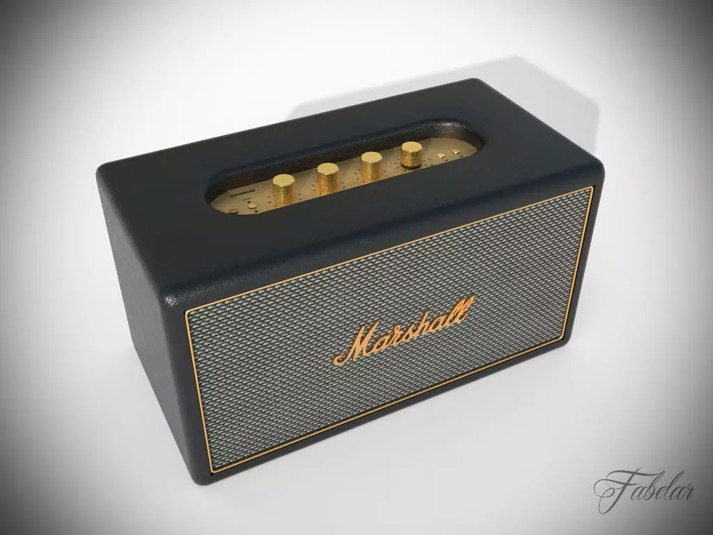 Marshall Stanmore speaker Low-poly 3D model_0