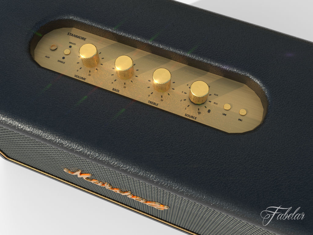 Marshall Stanmore speaker Low-poly 3D model_3