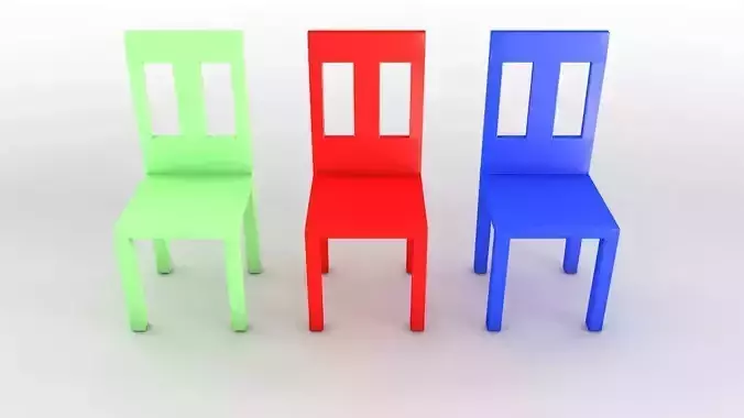 Plastic chairs Free 3D model