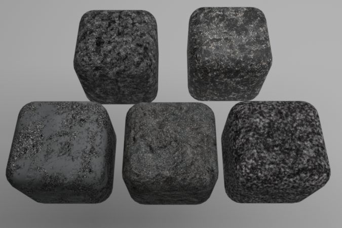Concrete Materials Pack 1 for C4D R20 3D model_4
