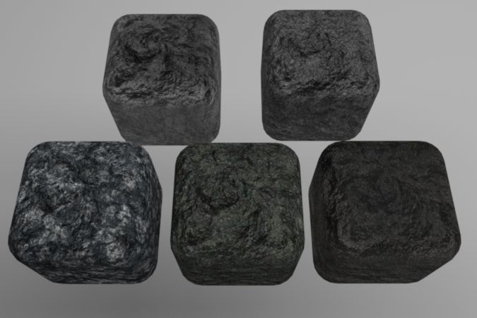 Concrete Materials Pack 1 for C4D R20 3D model_1