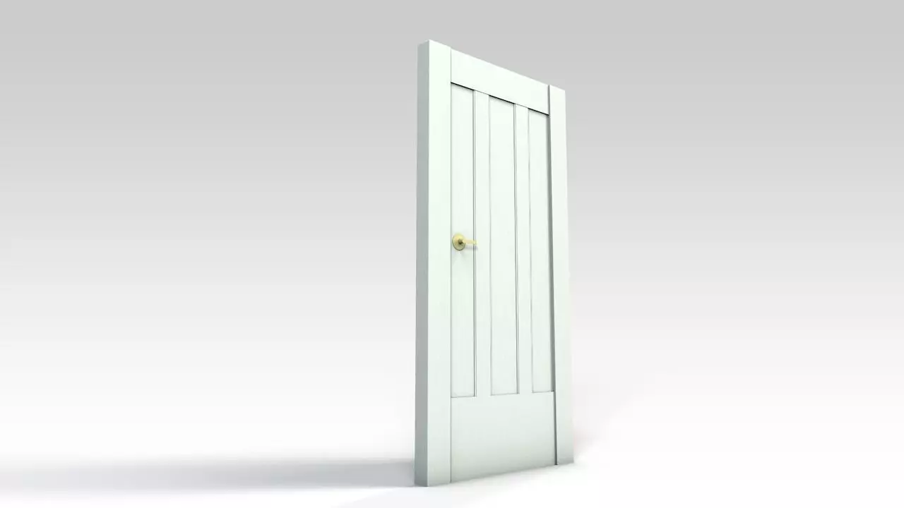 White door Free 3D model