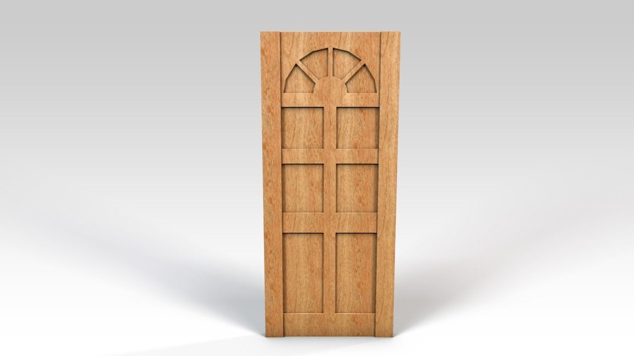 Entrance door - no window Free 3D model_2