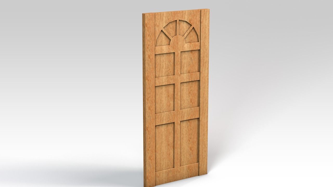 Entrance door - no window Free 3D model_1