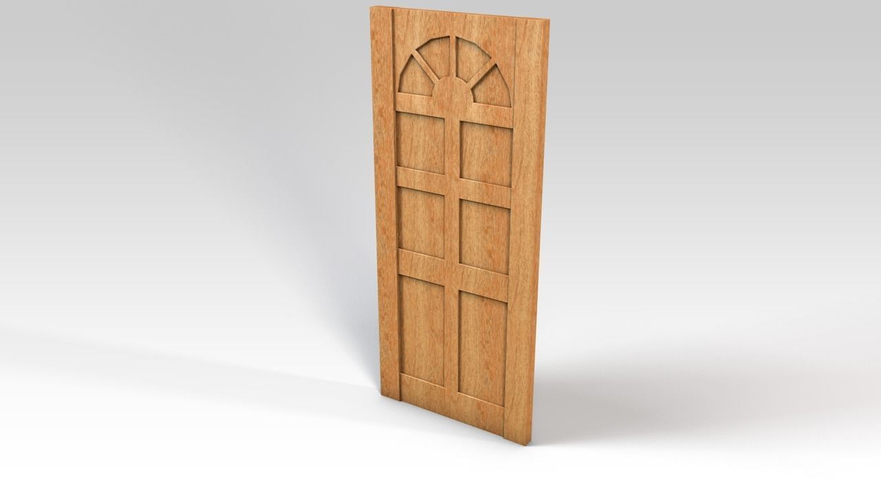 Entrance door - no window Free 3D model_3