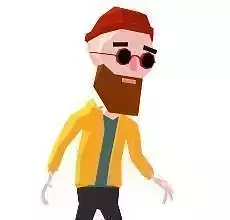 Simple man sue Low-poly 3D model