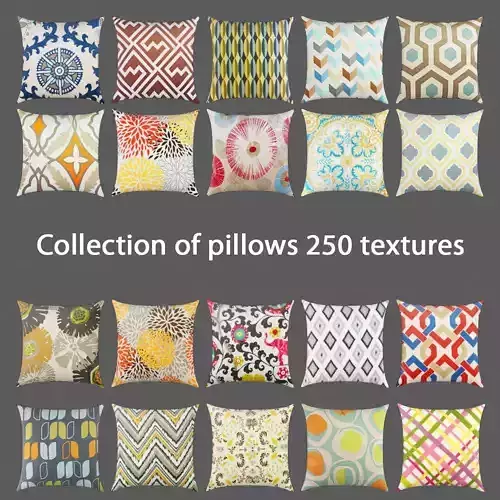 Colection of pillows 250 textures 