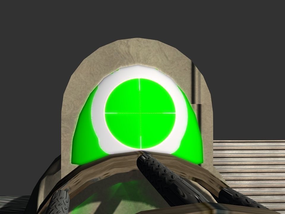 Green Eye Cyclops Laser Cannon Low-poly 3D model_15