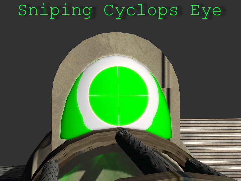 Green Eye Cyclops Laser Cannon Low-poly 3D model_38