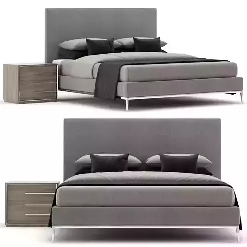 RH Modern Italia nontufted panel bed