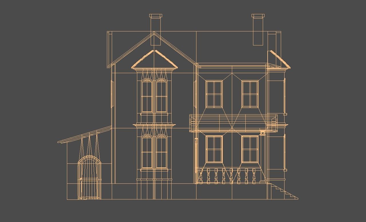 Old House Low-Poly 3D Model Free low-poly 3D model_9