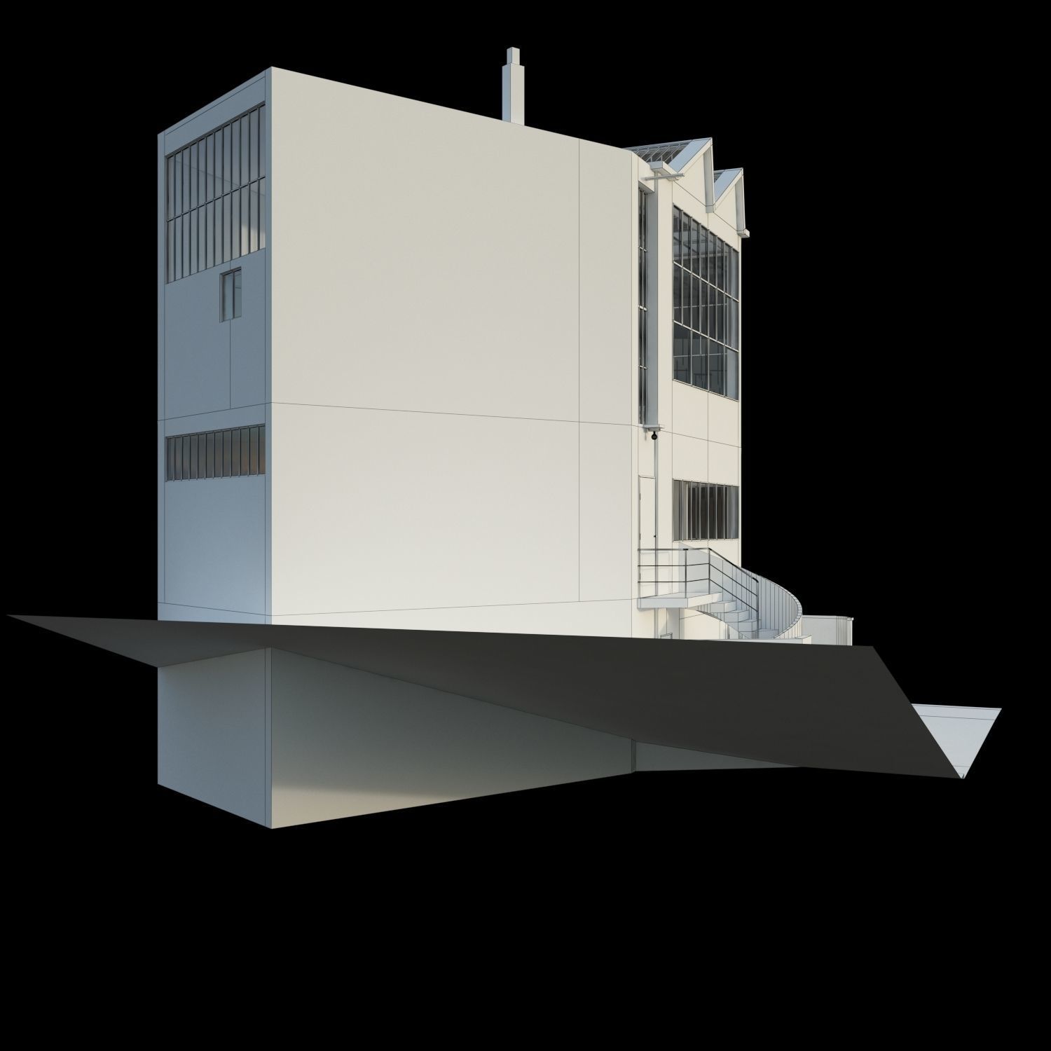 1922y Maison atelier Ozenfant 3D model_3