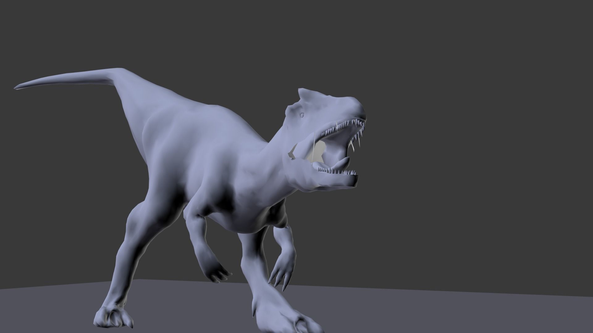 Allosaurus Rigged And Animated Low-poly 3D model_14