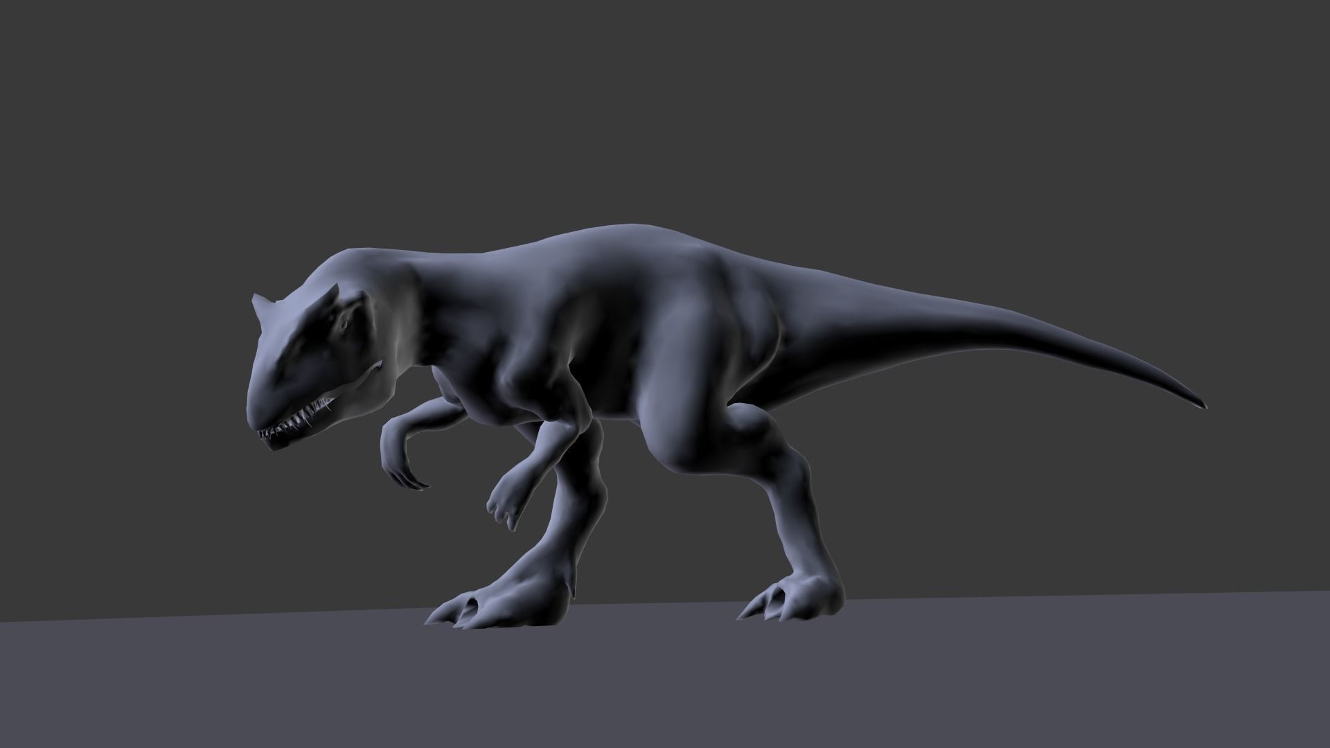 Allosaurus Rigged And Animated Low-poly 3D model_8