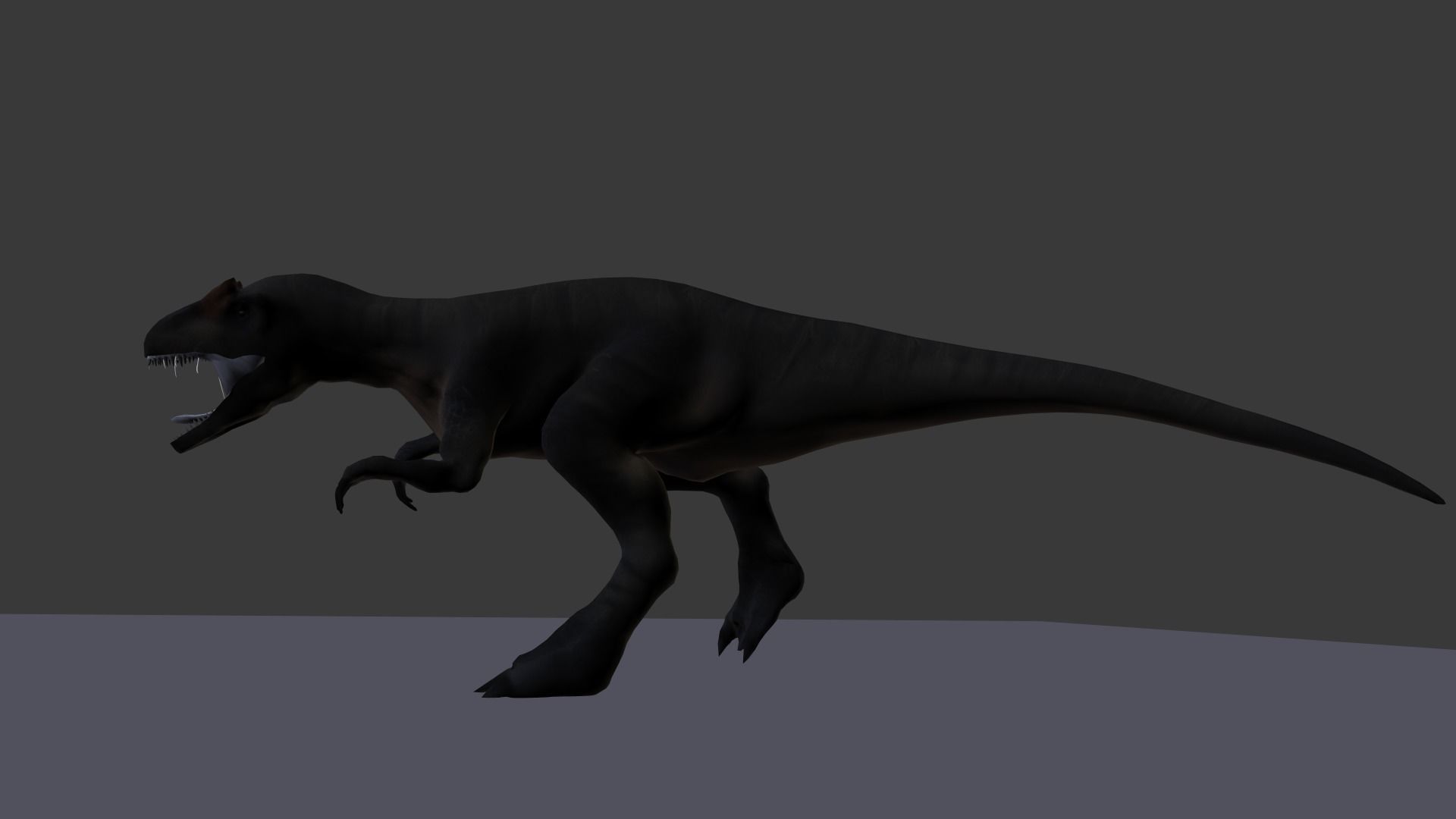 Allosaurus Rigged And Animated Low-poly 3D model_10