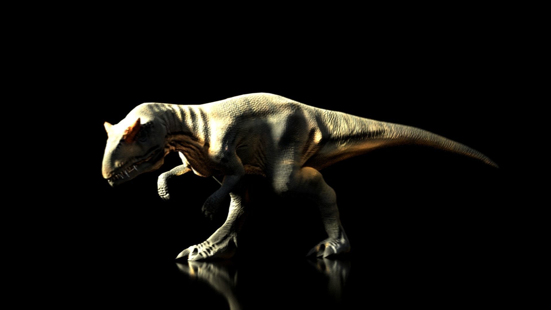 Allosaurus Rigged And Animated Low-poly 3D model_6