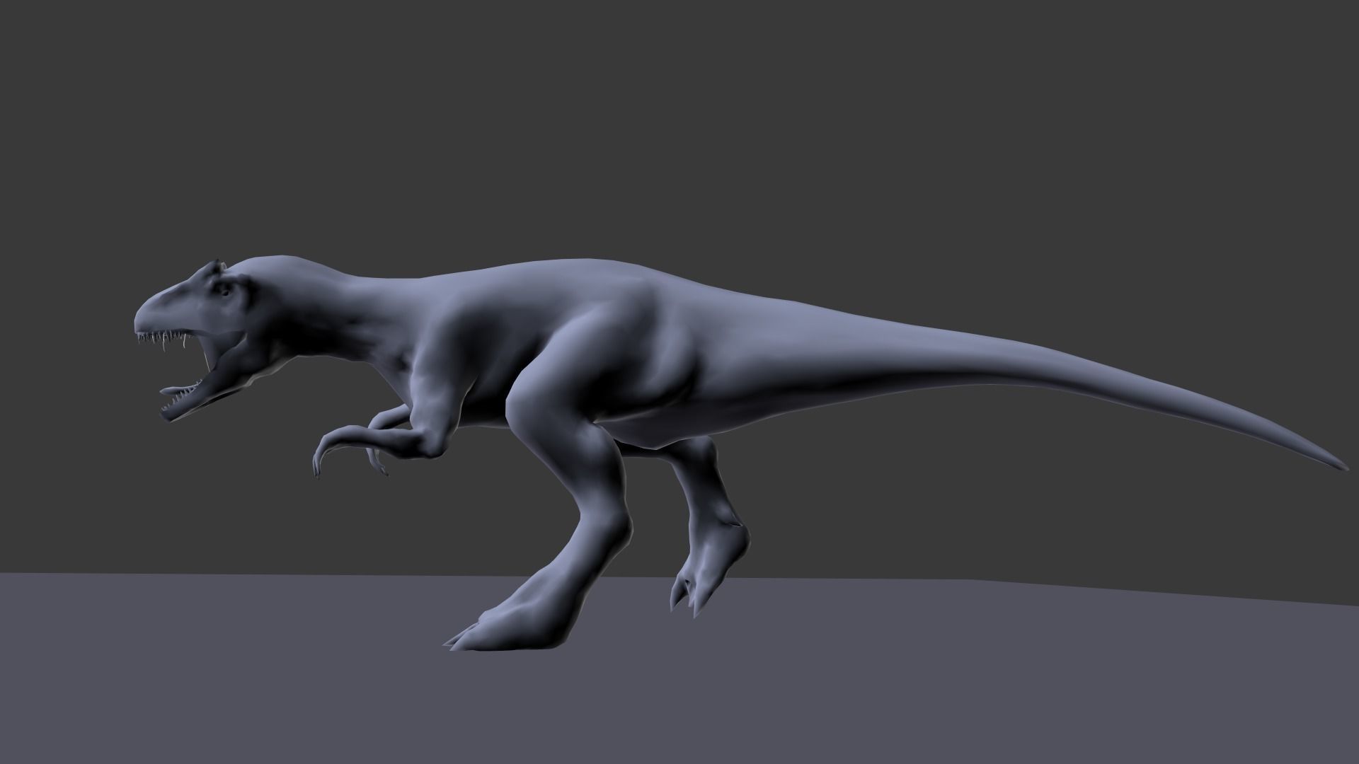 Allosaurus Rigged And Animated Low-poly 3D model_11