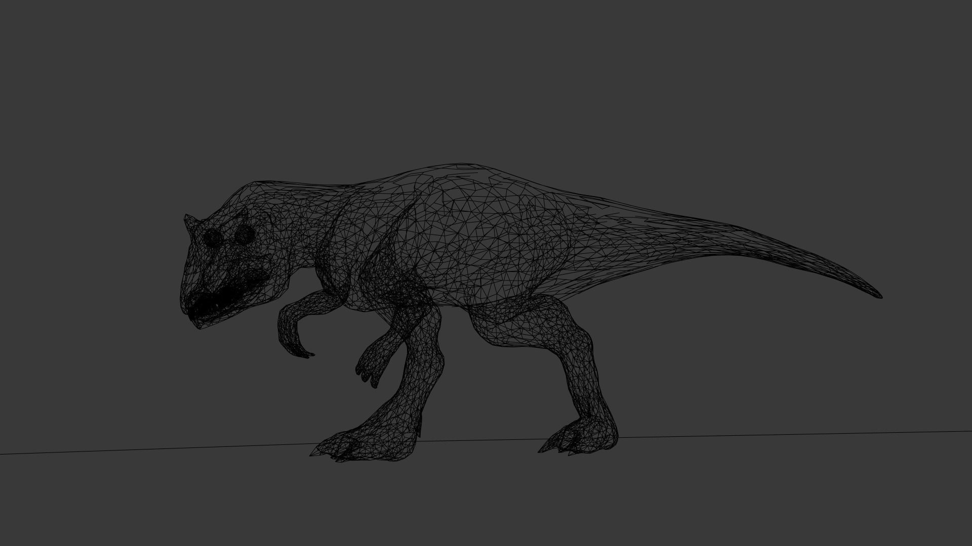 Allosaurus Rigged And Animated Low-poly 3D model_9