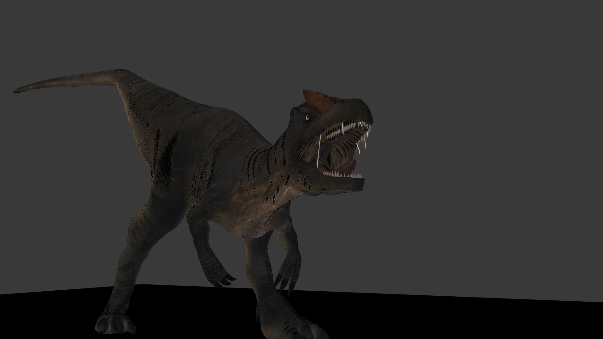 Allosaurus Rigged And Animated Low-poly 3D model_15