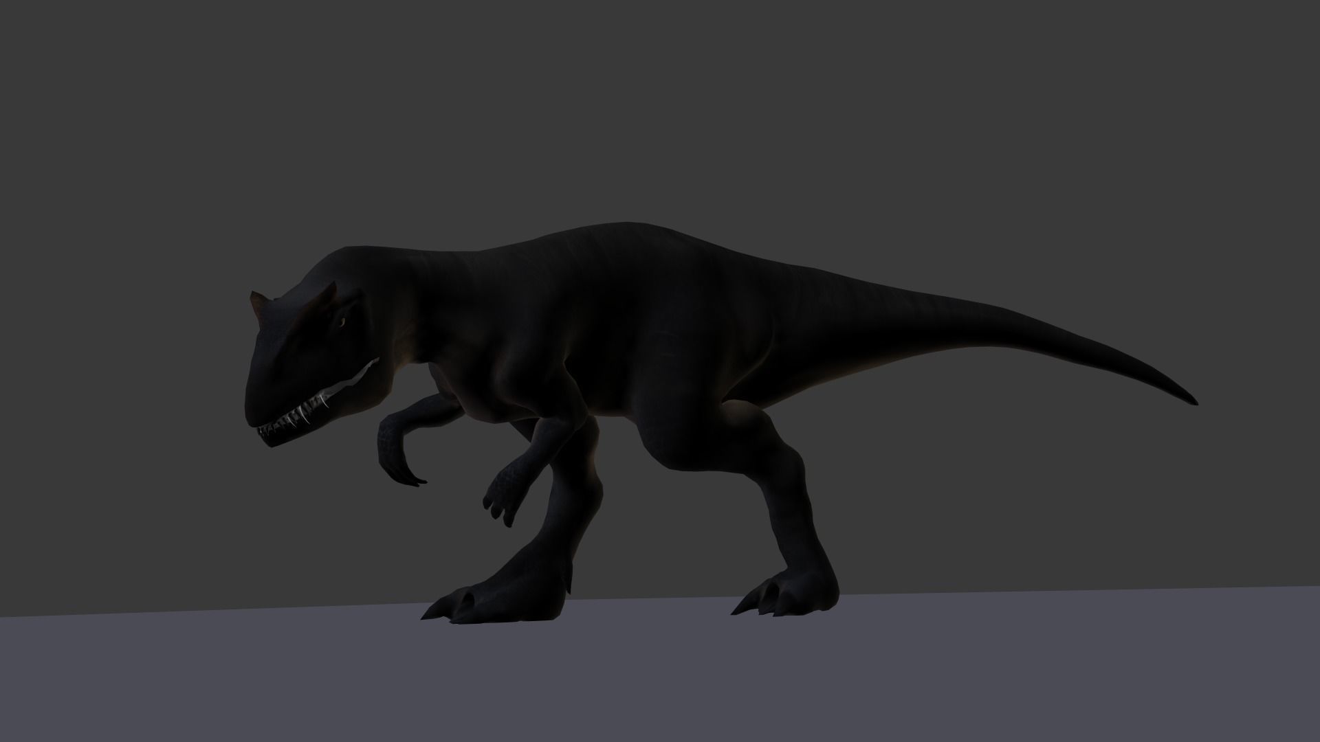 Allosaurus Rigged And Animated Low-poly 3D model_7