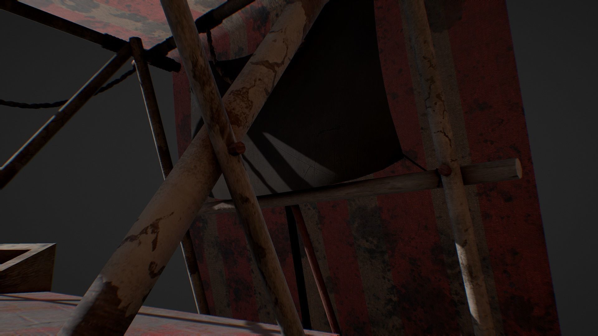 Medieval Market Stand 3D model_3