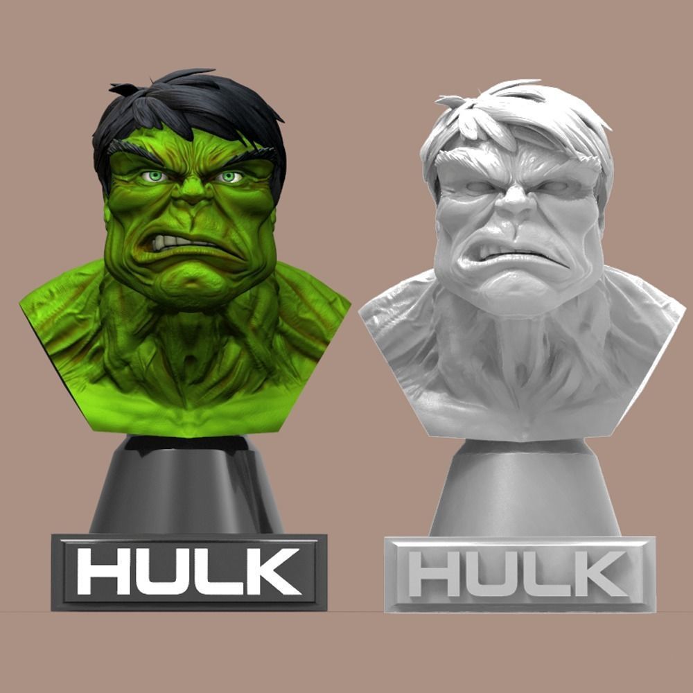 HULK BUST 3D print model_2