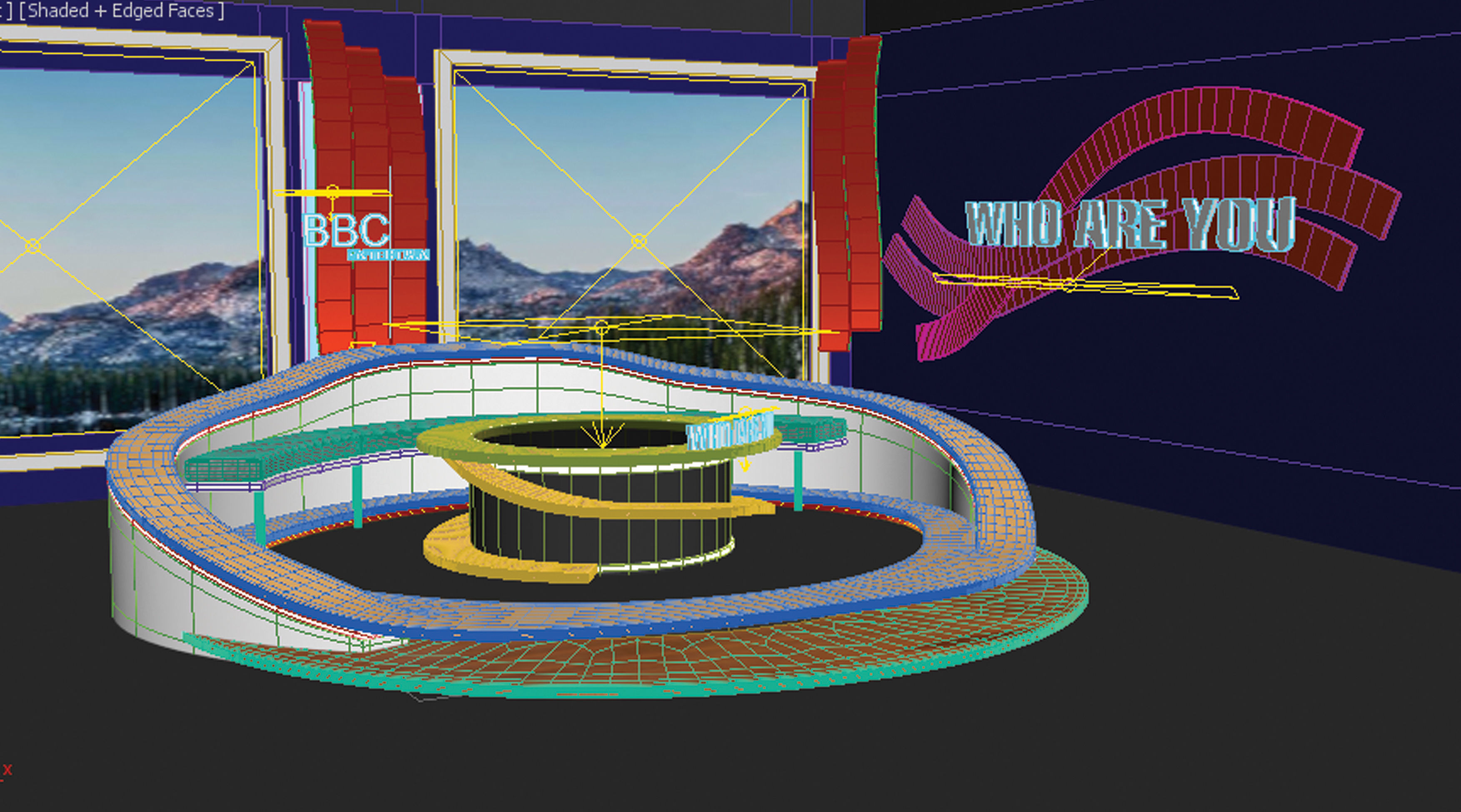 Talk show virtual set 3D model_8