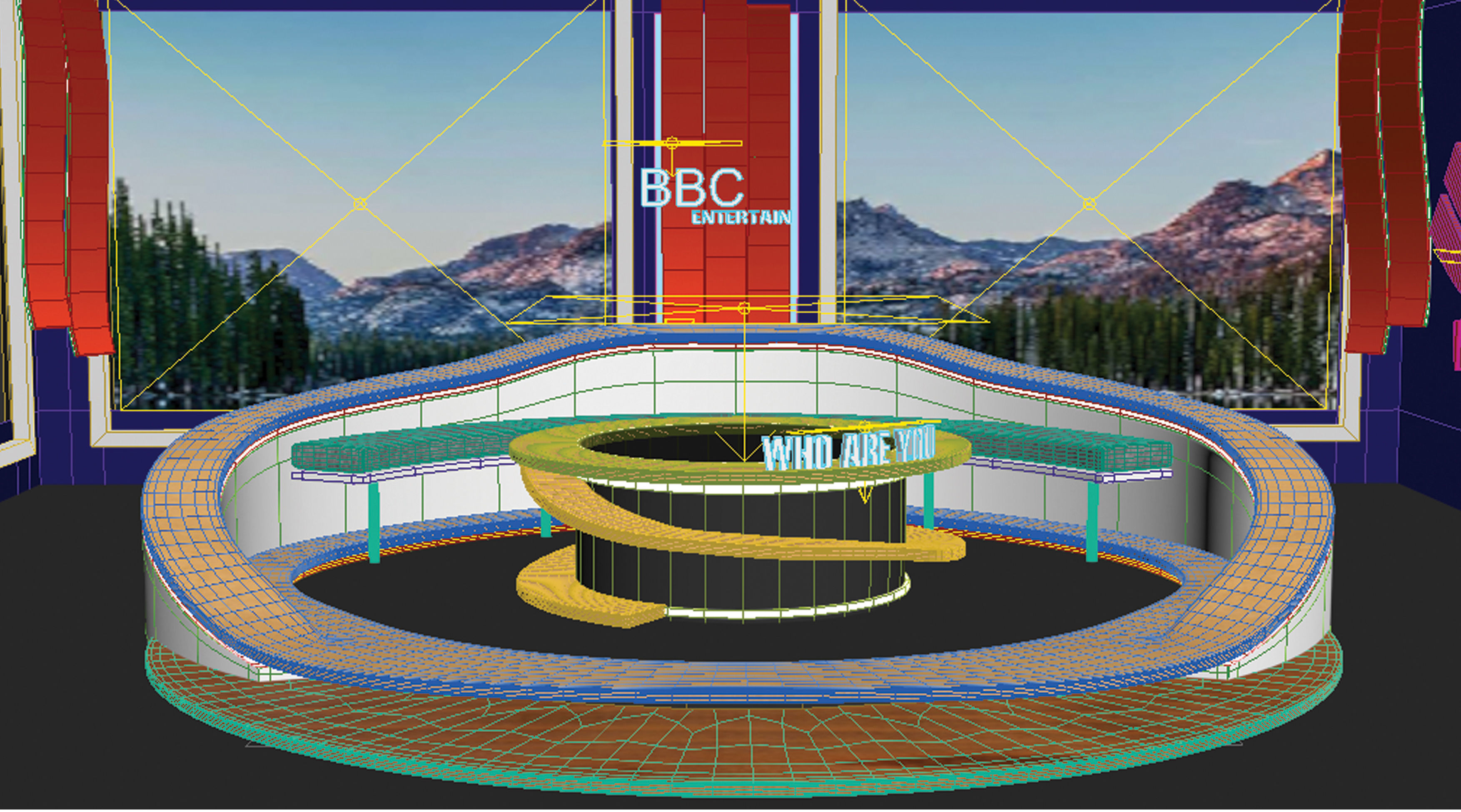 Talk show virtual set 3D model_10