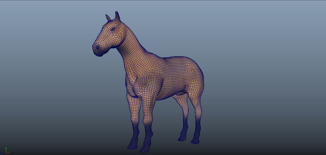3D Horse Model Low-poly 3D model_2