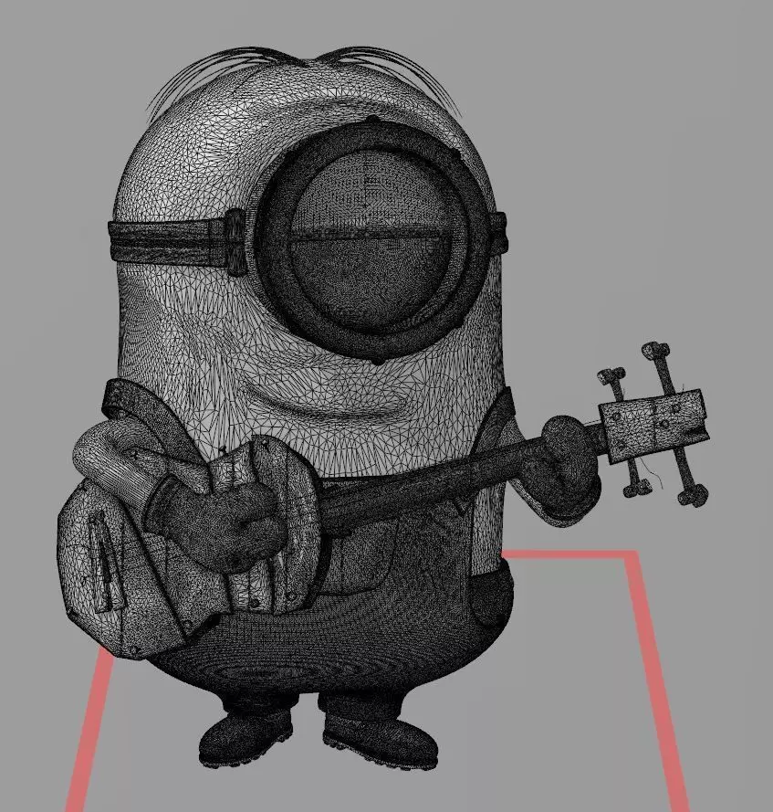 MINION PLAYING GUITAR 3D PRINT FILE 3D print model