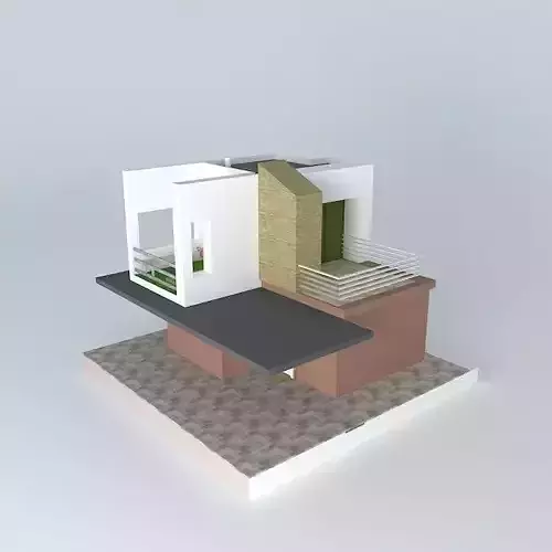 roof modern house Free 3D model