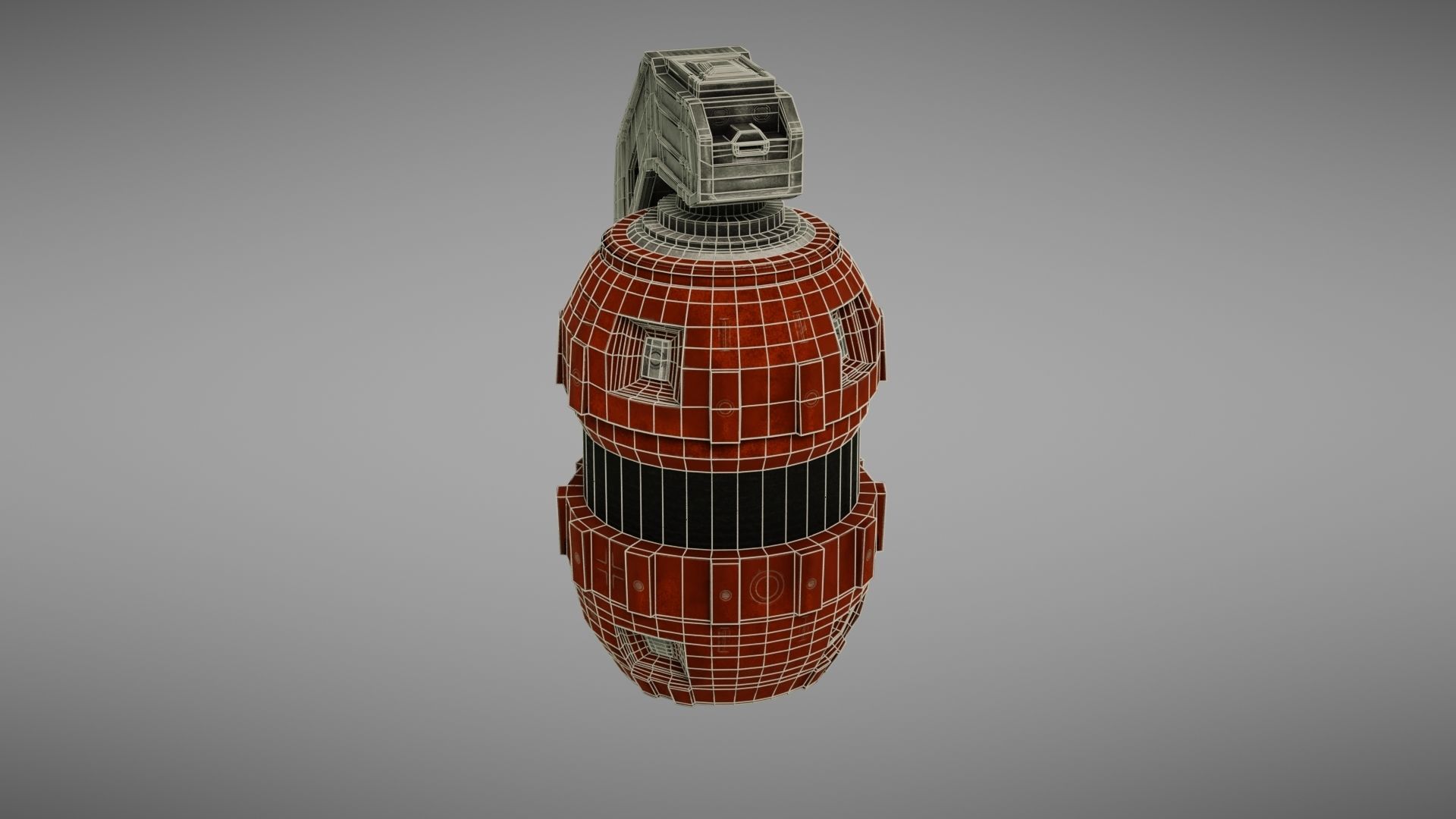 Granade Low Poly PBR grenade 3D Model Collection_13