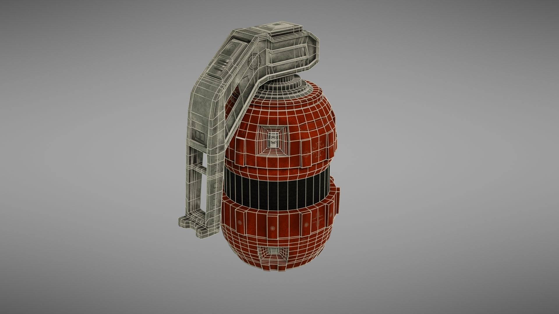 Granade Low Poly PBR grenade 3D Model Collection_11