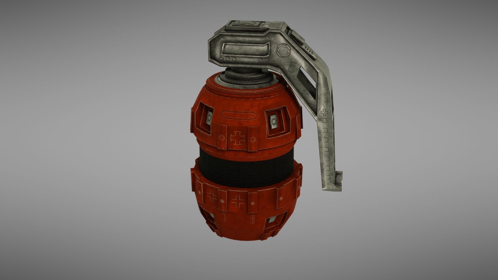 Granade Low Poly PBR grenade 3D Model Collection_10