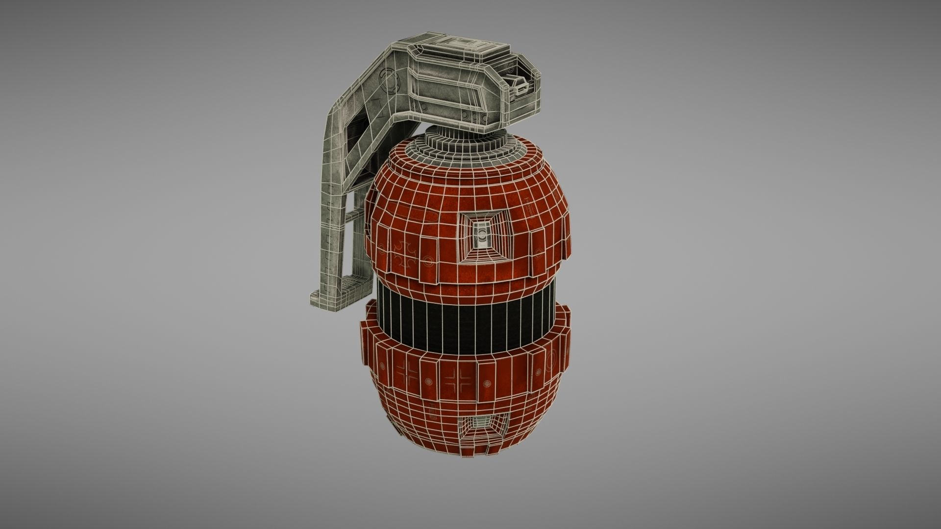 Granade Low Poly PBR grenade 3D Model Collection_12
