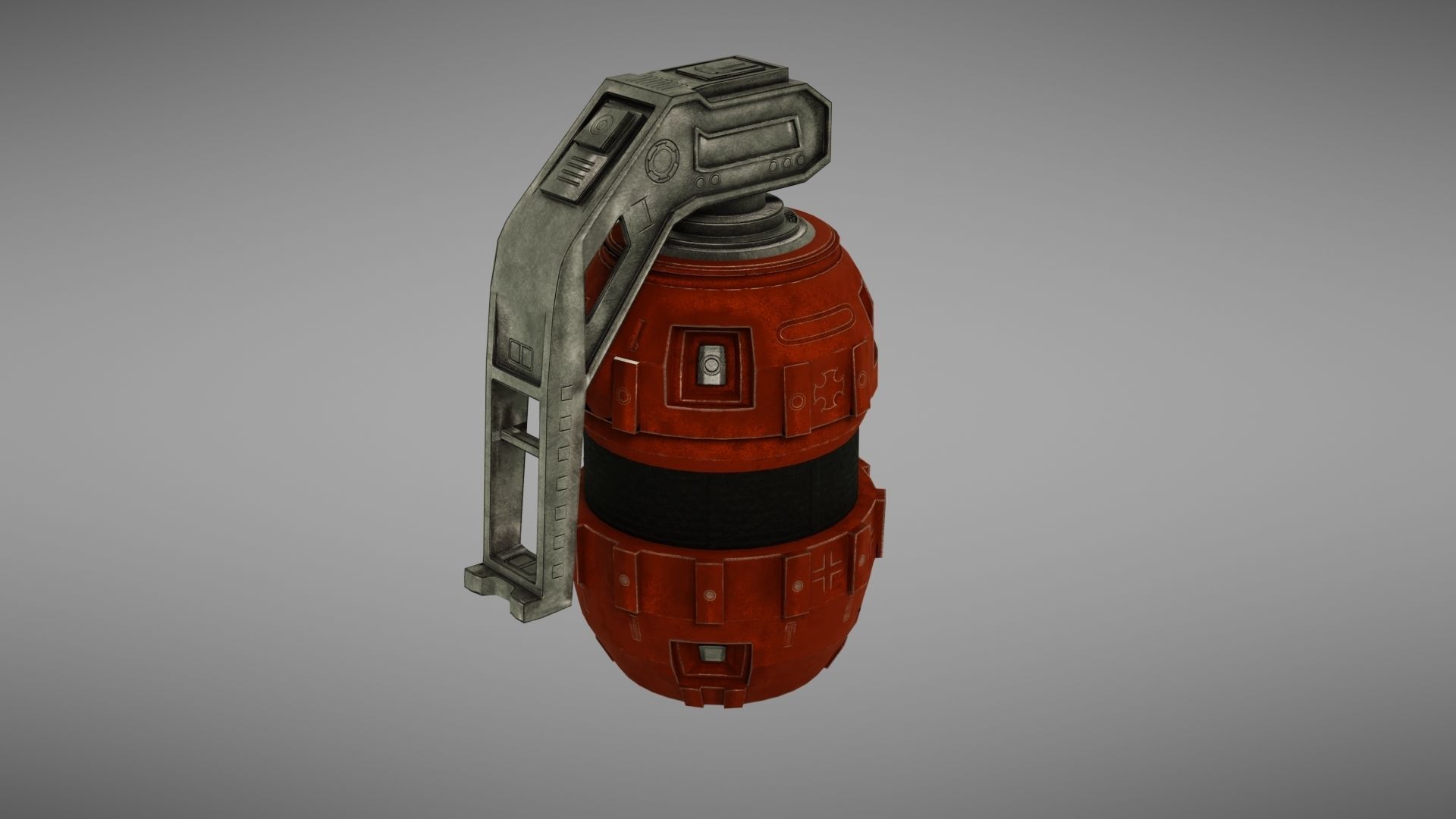 Granade Low Poly PBR grenade 3D Model Collection_7
