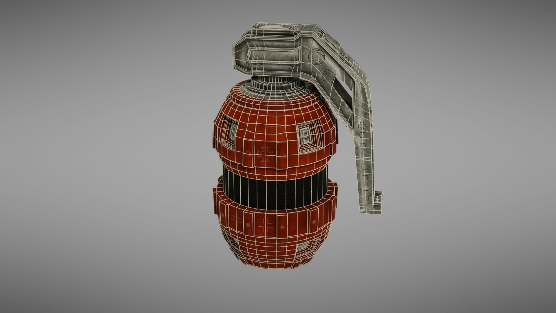 Granade Low Poly PBR grenade 3D Model Collection_14