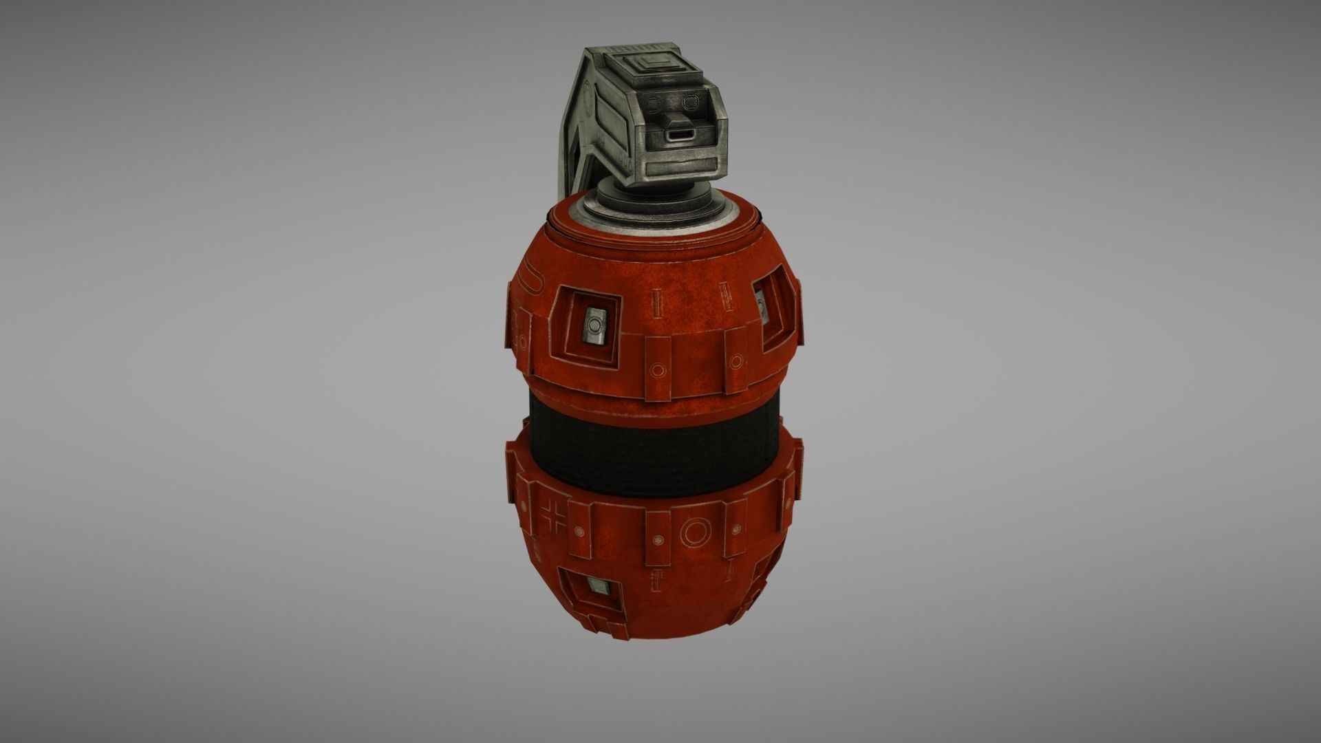 Granade Low Poly PBR grenade 3D Model Collection_8