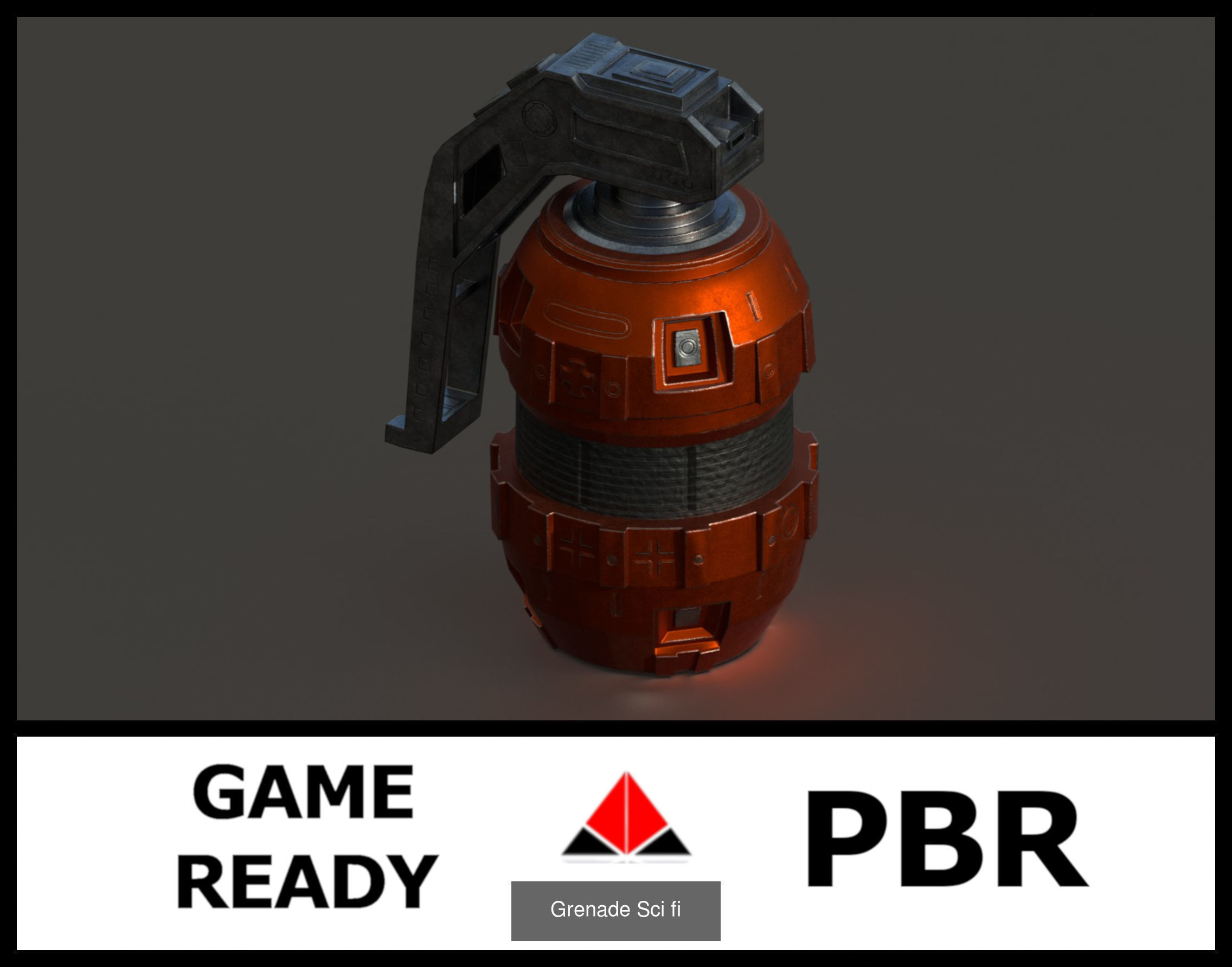 Granade Low Poly PBR grenade 3D Model Collection_5