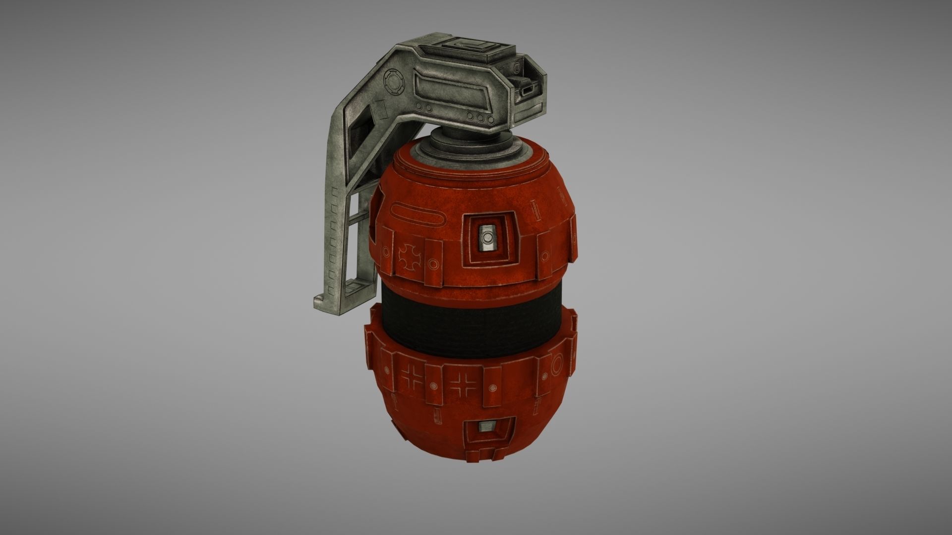 Granade Low Poly PBR grenade 3D Model Collection_9