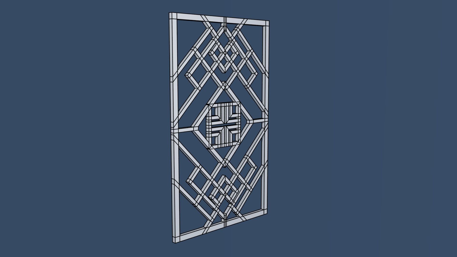China Decorative Wall 1 3D model_2
