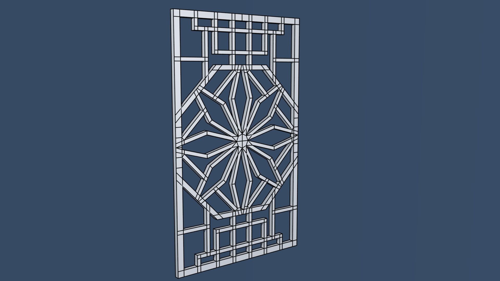 China Decorative Wall 1 3D model_5