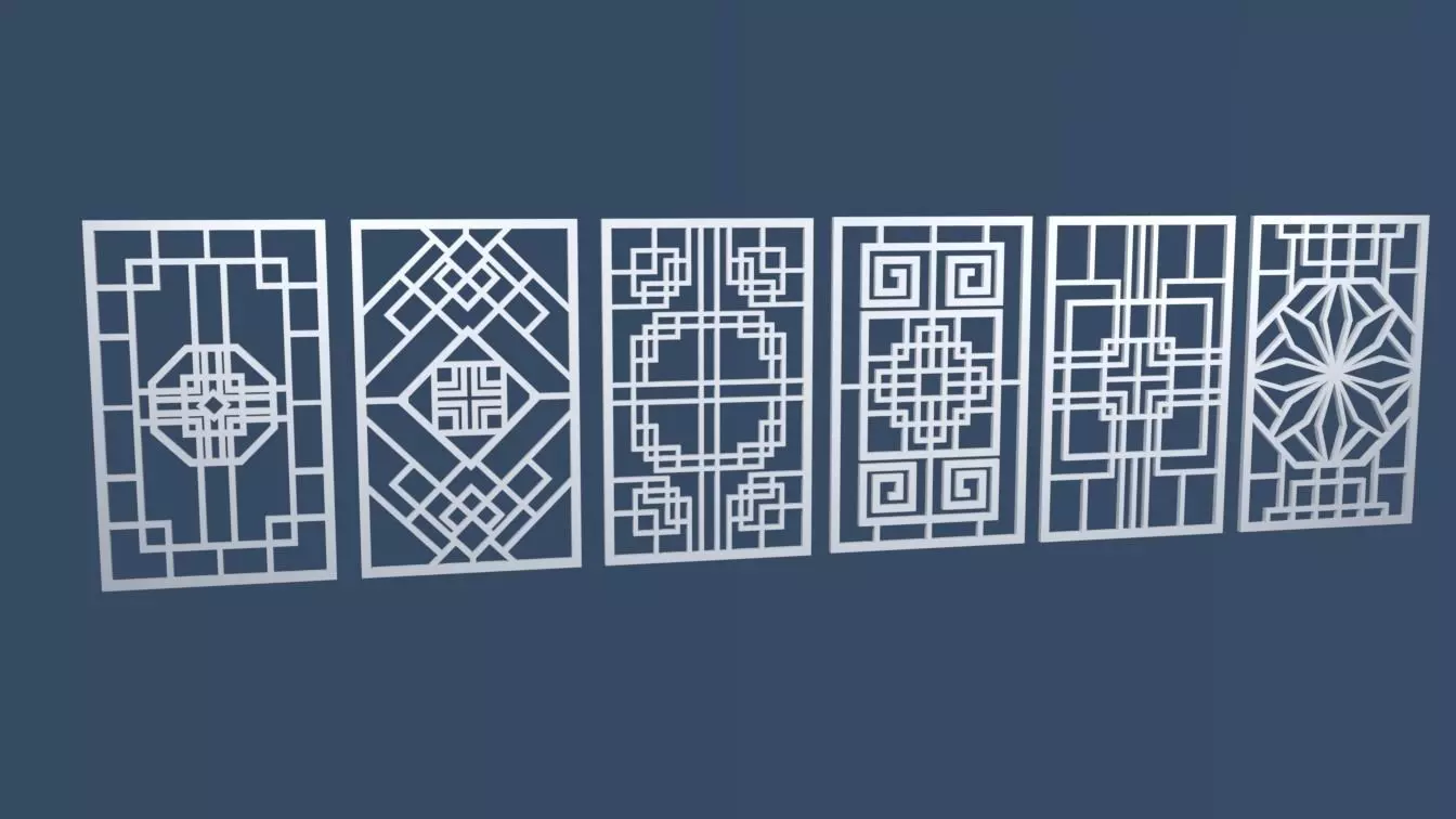 China Decorative Wall 1 3D model_0