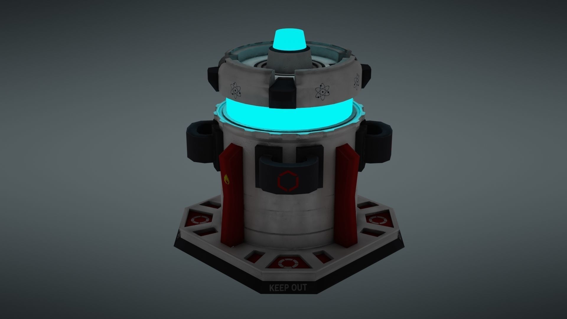 Force field Generator Pack Low-poly 3D model_13