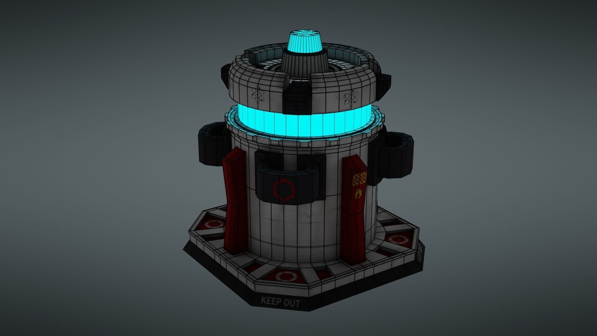 Force field Generator Pack Low-poly 3D model_43