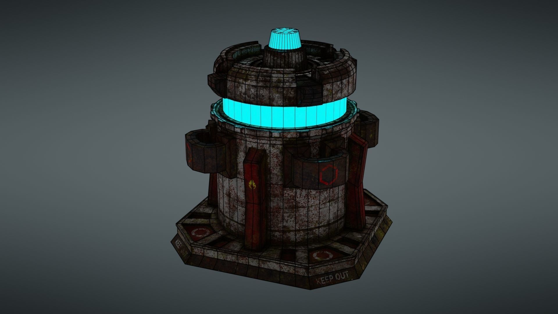 Force field Generator Pack Low-poly 3D model_75