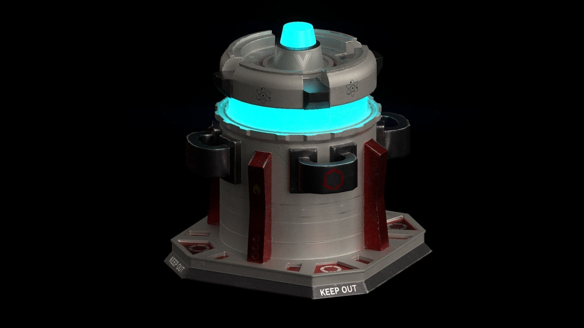 Force field Generator Pack Low-poly 3D model_6