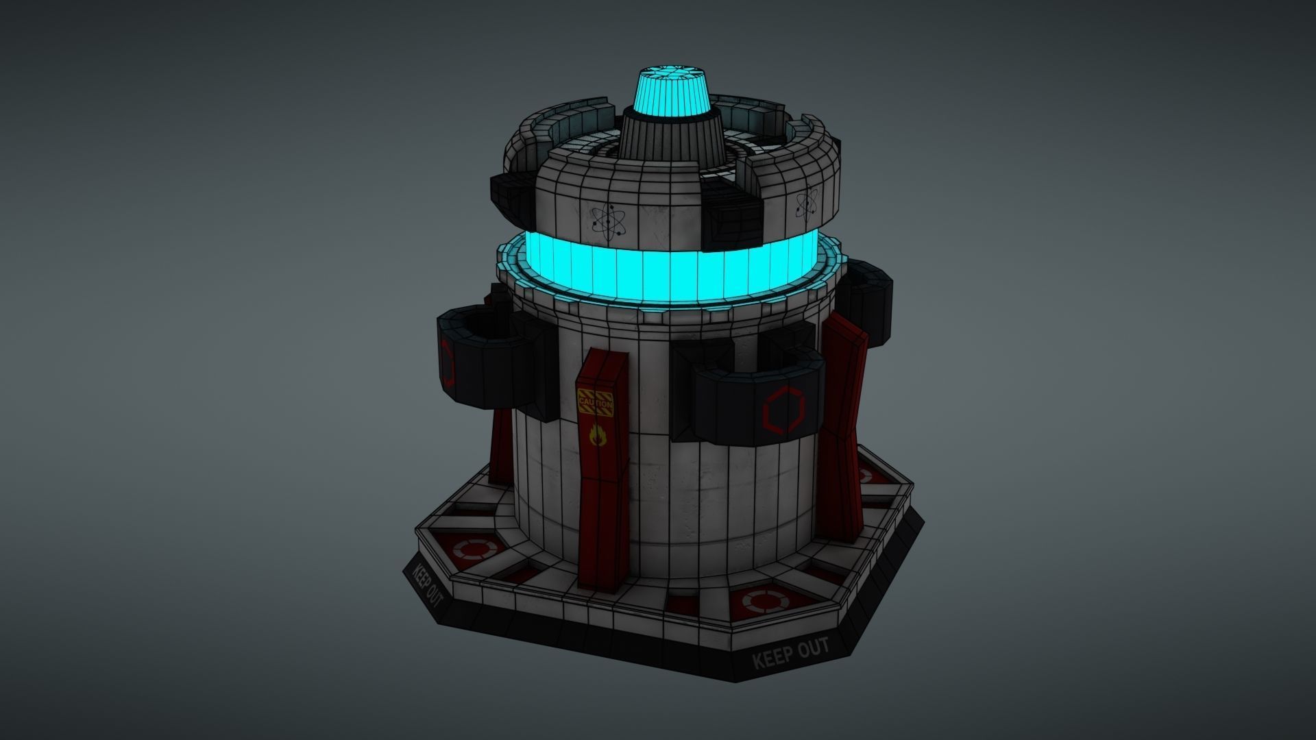 Force field Generator Pack Low-poly 3D model_36