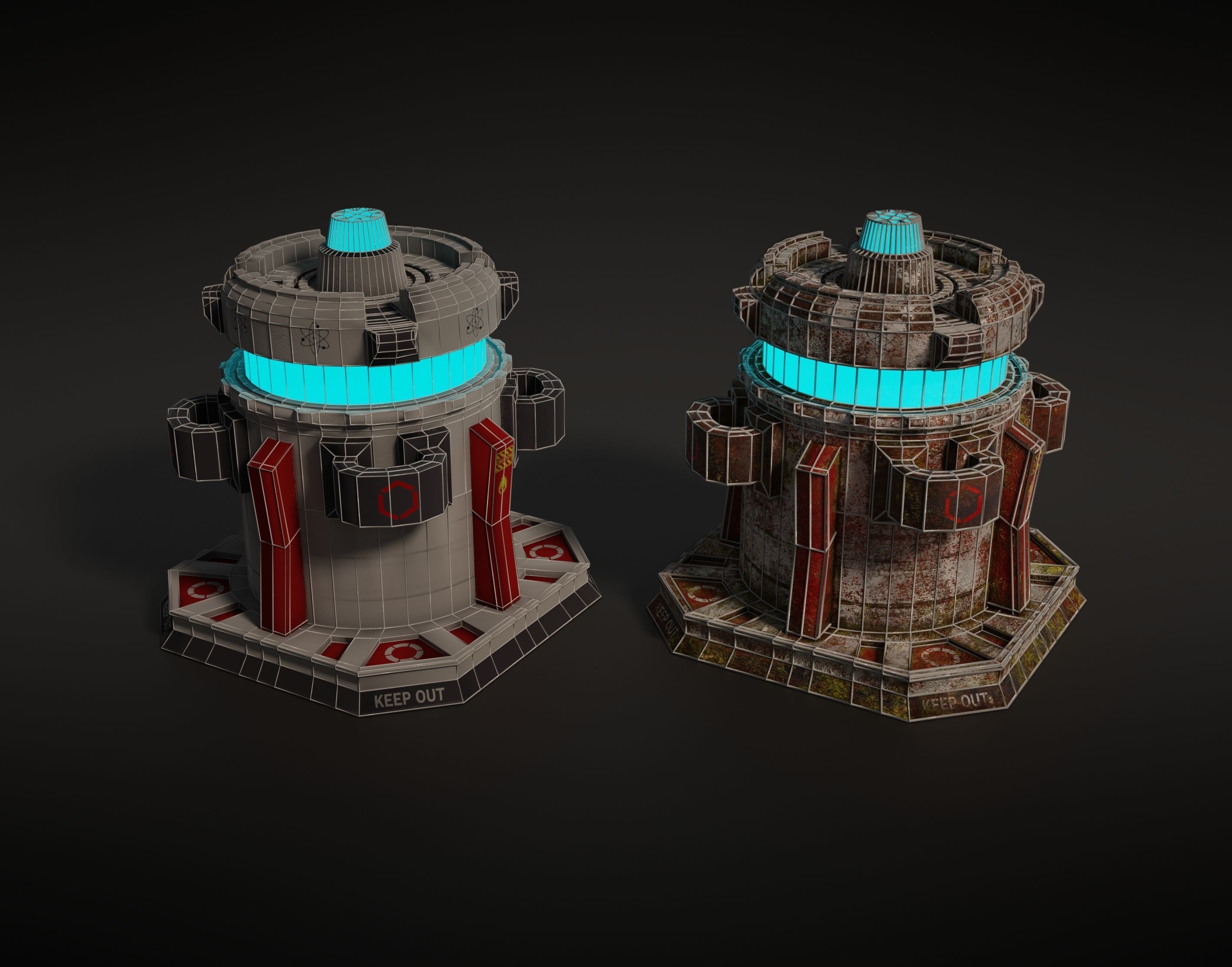 Force field Generator Pack Low-poly 3D model_89