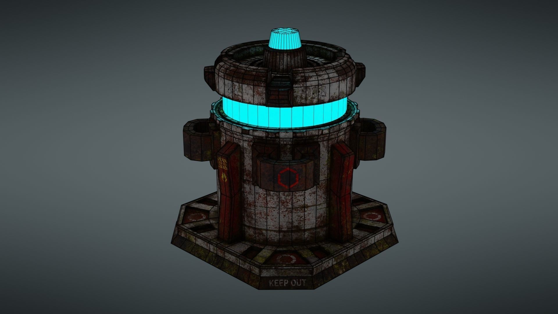 Force field Generator Pack Low-poly 3D model_80